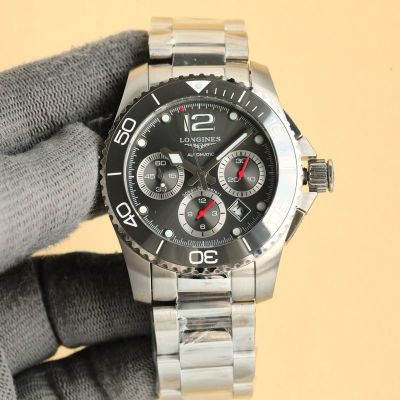 LONGINES Stainless Steel Watch Best Edition with 7750 Movement Dark Grey Steel Watch Strap 41mm Watch